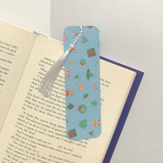 🌟 Christmas Items Recycled Bookmark with Tassel – Matte Finish