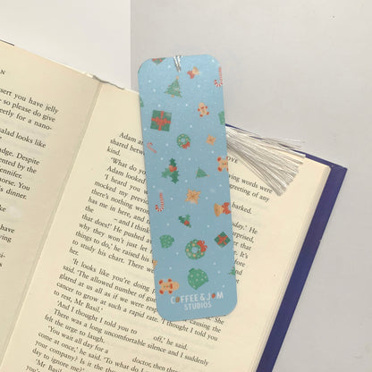 🌟 Christmas Items Recycled Bookmark with Tassel – Matte Finish