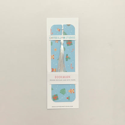 🌟 Christmas Items Recycled Bookmark with Tassel – Matte Finish