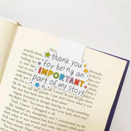 🌟 A Special Chapter: Thank You Recycled Magnetic Bookmark
