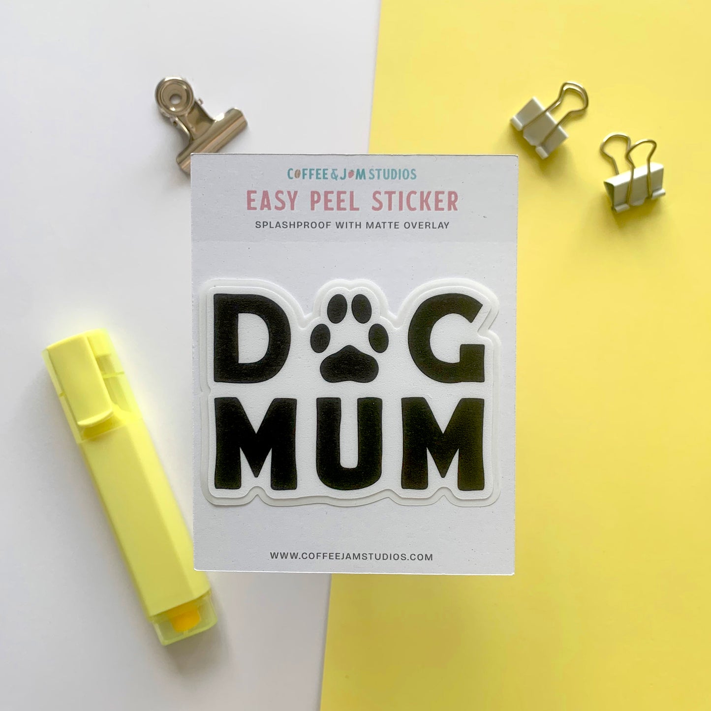 🐾 Dog Mum – Easy Peel Sticker with Matte Overlay