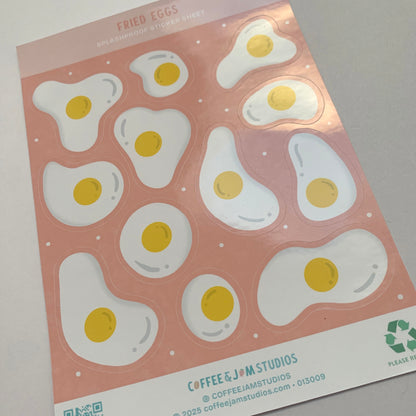 🍳 "Fried Eggs" - Splashproof Sticker Sheet