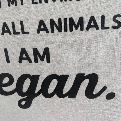 🐶 “Because I Wouldn’t Eat My Dog… I Am Vegan” Tote Bag