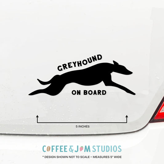 🐕‍🦺 Greyhound on Board - Vinyl Decal for Car