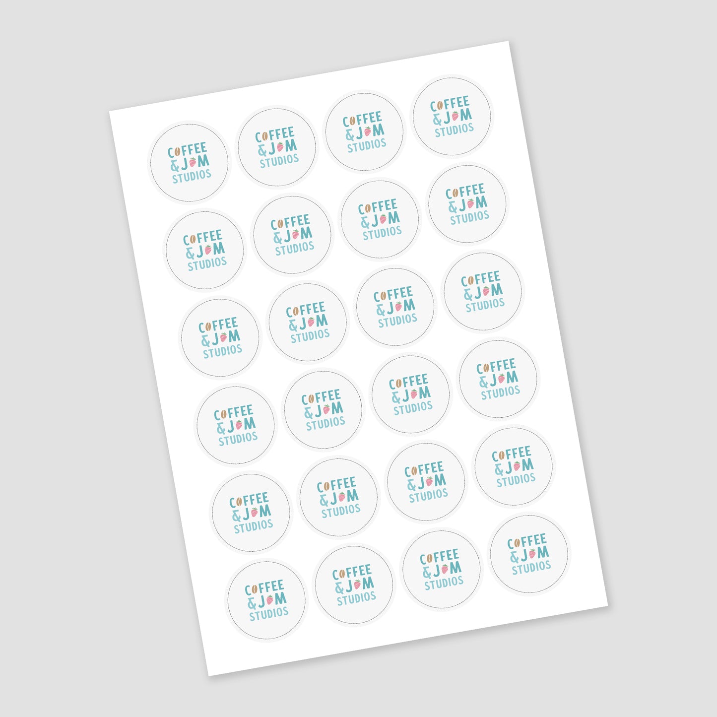 📄 A4 Sheet of Round 40 mm Matte / Glossy / Glossy Splashproof Custom Stickers - Business Stationery