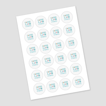 📄 A4 Sheet of Round 40 mm Matte / Glossy / Glossy Splashproof Custom Stickers - Business Stationery