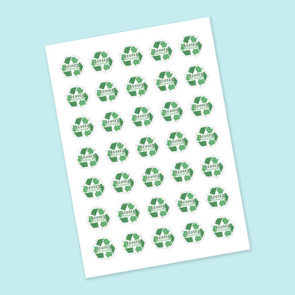 ♻️ A4 Sheet of 35 ø 30 mm Reused Packaging - Matte/Glossy Splashproof Stickers – Business Packaging