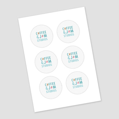 📄 A4 Sheet of Round 80 mm Matte / Glossy / Glossy Splashproof Custom Stickers - Business Stationery
