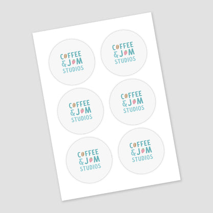 📄 A4 Sheet of Round 70 mm Matte / Glossy / Glossy Splashproof Custom Stickers - Business Stationery