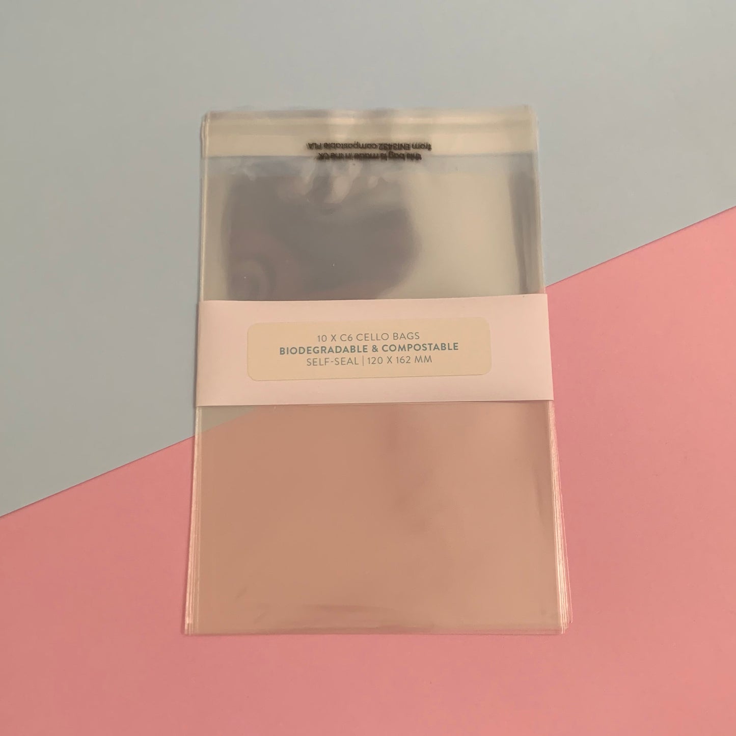 🌱 C6 Biodegradable & Compostable Cello Bags – Self‑Seal Packs of 10, 25, 50 or 100