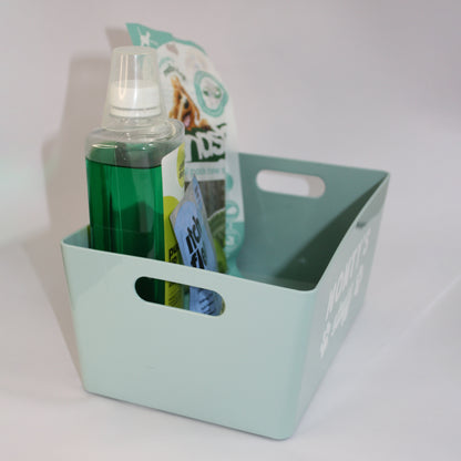🧸 Personalised Dog Stuff / Toys / Supplies Plastic Container Box Basket | Great for Shampoo, Bits & Bobs, Tablets | Gift for Dog Mum / Dog Dad