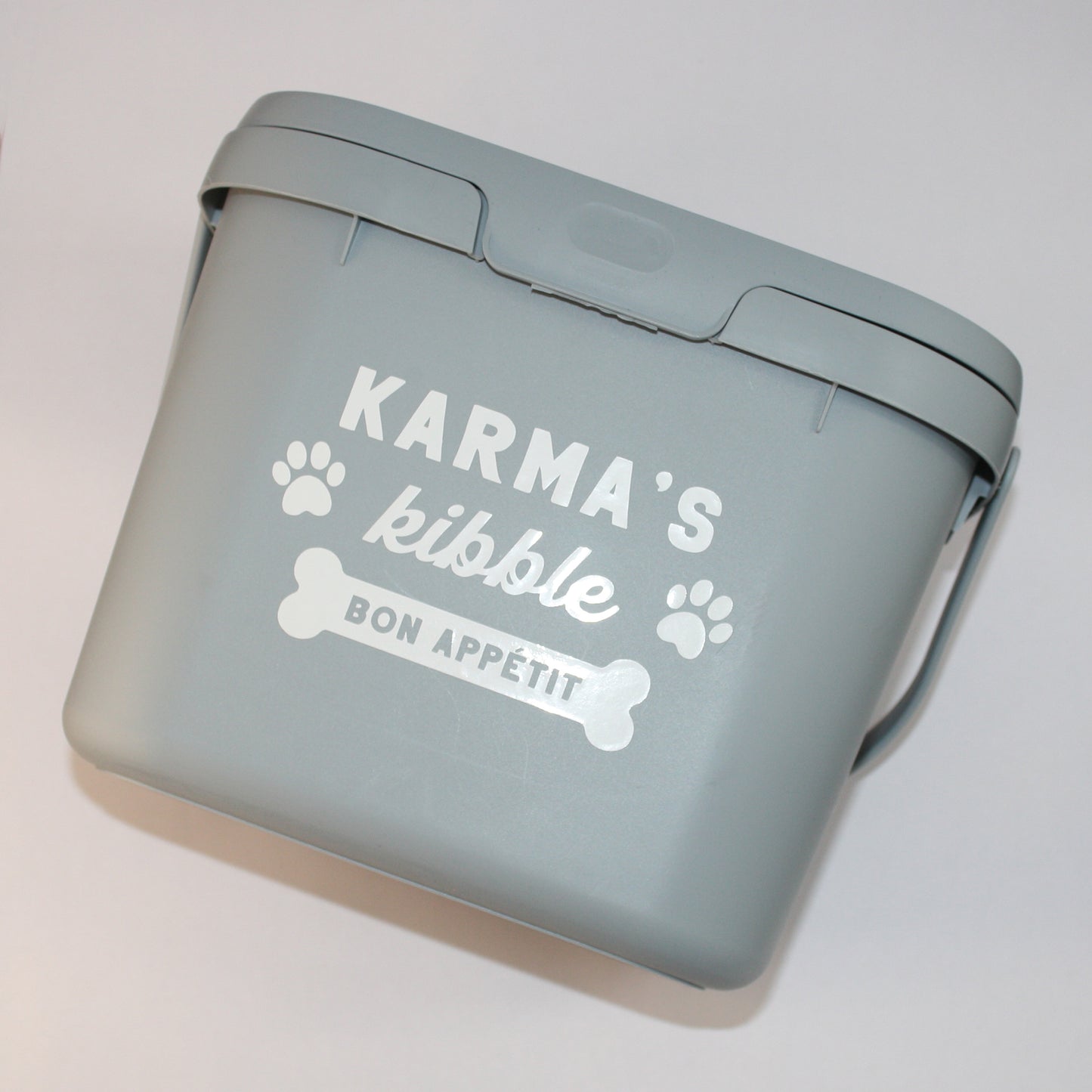 🐶 Personalised Dog or Cat Food Storage Box / Treat Box | Made from 100% Recycled Household Plastics | Great for Kibble / Treat Storage