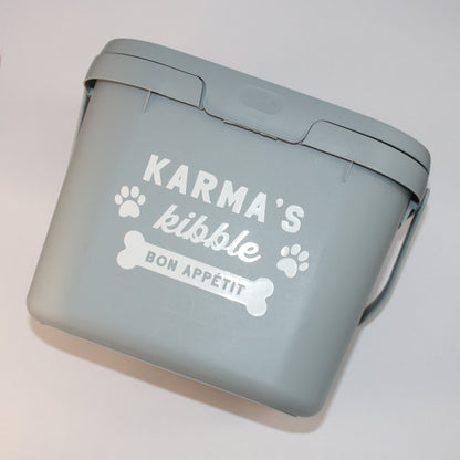 🐶 Personalised Dog or Cat Food Storage Box / Treat Box | Made from 100% Recycled Household Plastics | Great for Kibble / Treat Storage
