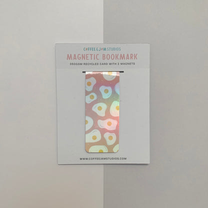 🍳 Fried Eggs - Mini Recycled Magnetic Bookmark