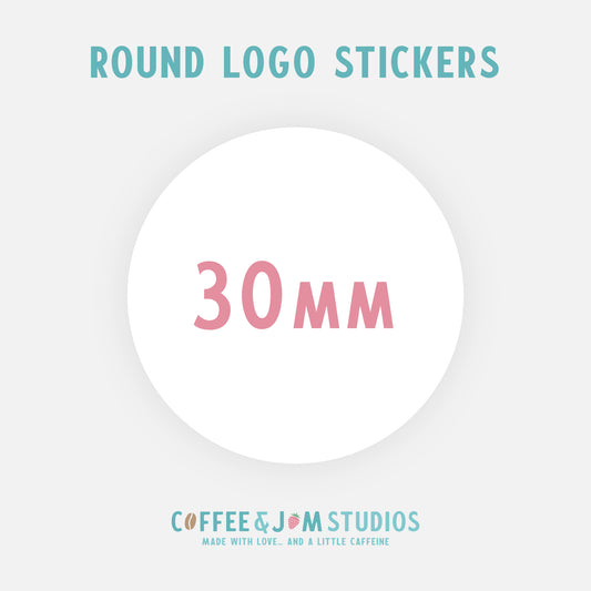 📄 A4 Sheet of Round 30 mm Matte / Glossy / Glossy Splashproof Custom Stickers - Business Stationery
