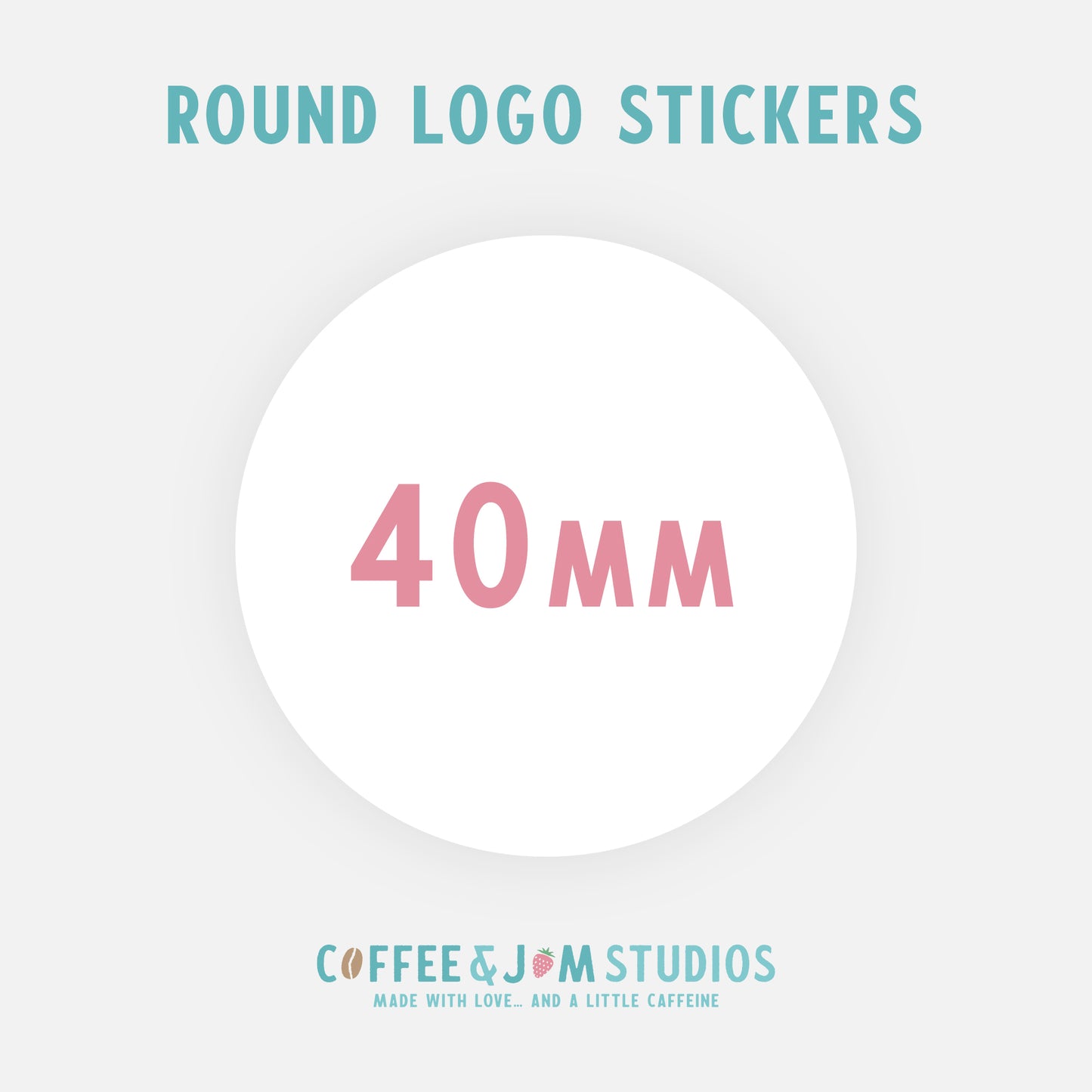 📄 A4 Sheet of Round 40 mm Matte / Glossy / Glossy Splashproof Custom Stickers - Business Stationery