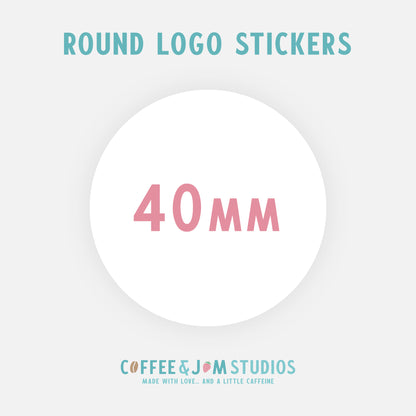 📄 A4 Sheet of Round 40 mm Matte / Glossy / Glossy Splashproof Custom Stickers - Business Stationery