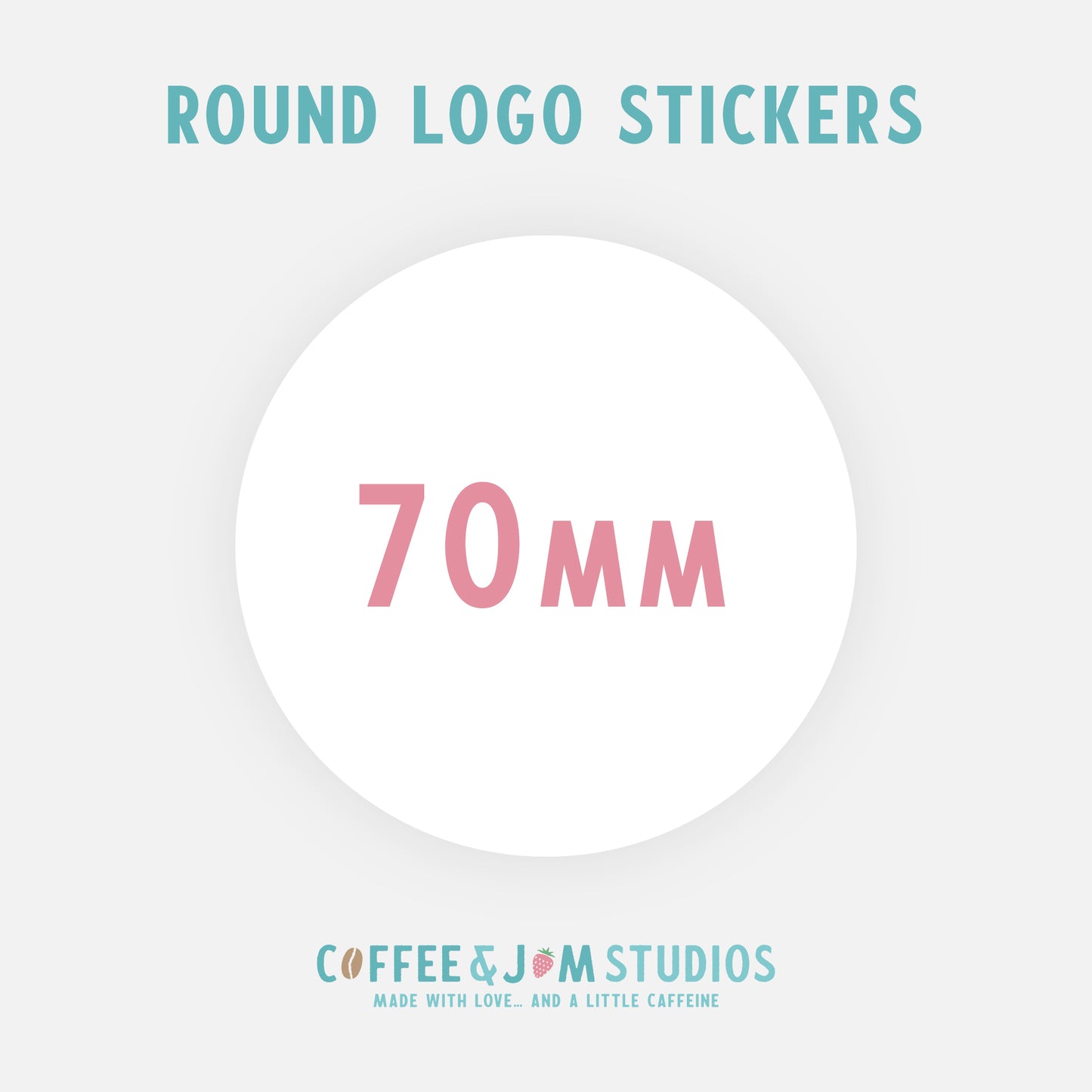 📄 A4 Sheet of Round 70 mm Matte / Glossy / Glossy Splashproof Custom Stickers - Business Stationery
