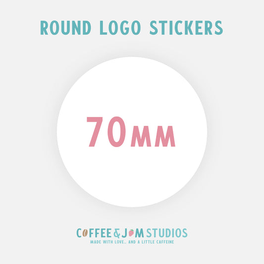 📄 A4 Sheet of Round 70 mm Matte / Glossy / Glossy Splashproof Custom Stickers - Business Stationery