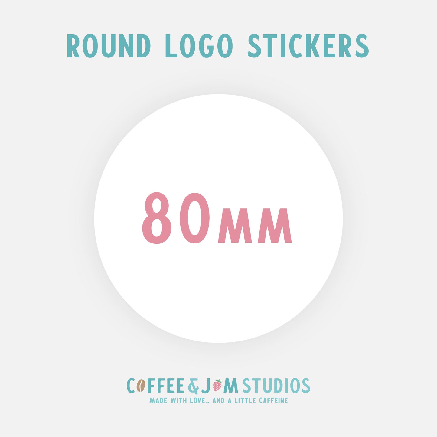 📄 A4 Sheet of Round 80 mm Matte / Glossy / Glossy Splashproof Custom Stickers - Business Stationery