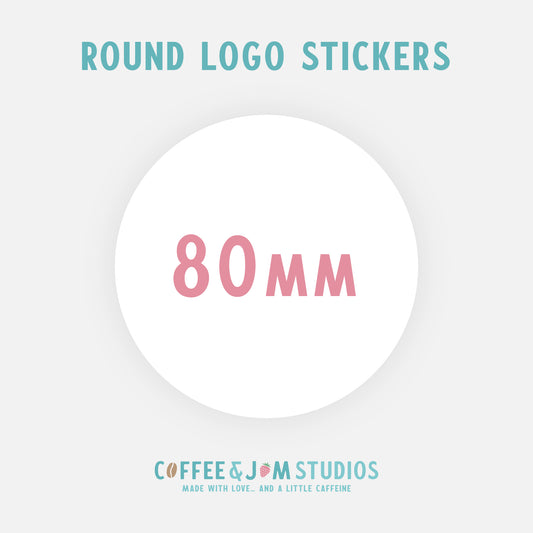 📄 A4 Sheet of Round 80 mm Matte / Glossy / Glossy Splashproof Custom Stickers - Business Stationery