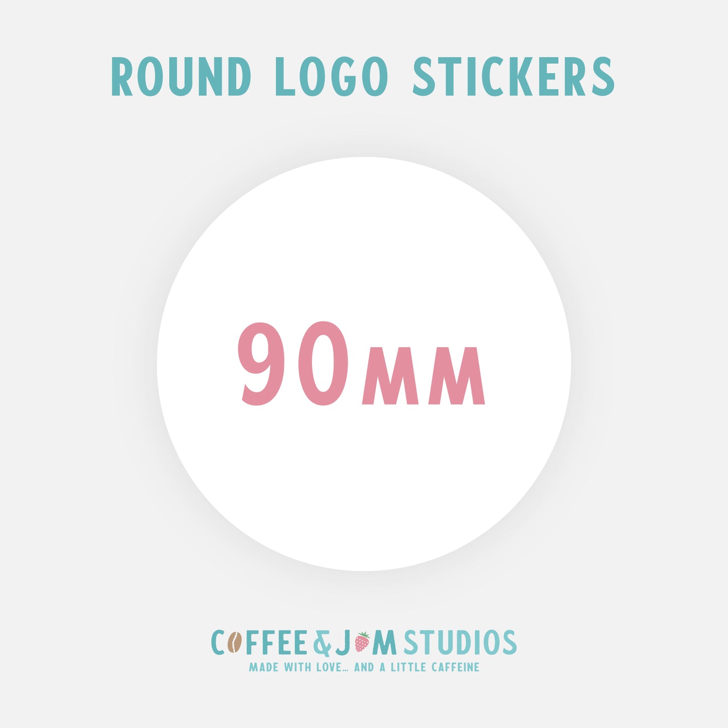 📄 A4 Sheet of Round 90 mm Matte / Glossy / Glossy Splashproof Custom Stickers - Business Stationery